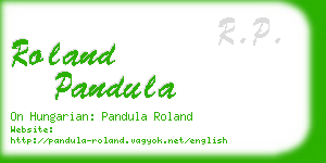 roland pandula business card